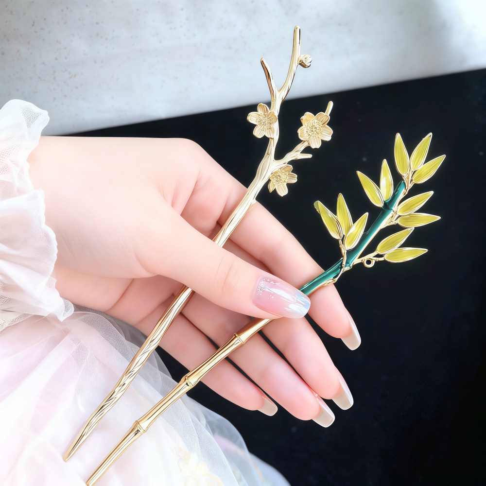 Hanbok Hair Pin - Pauzinhos de Cabelo de Liga Esmaltada