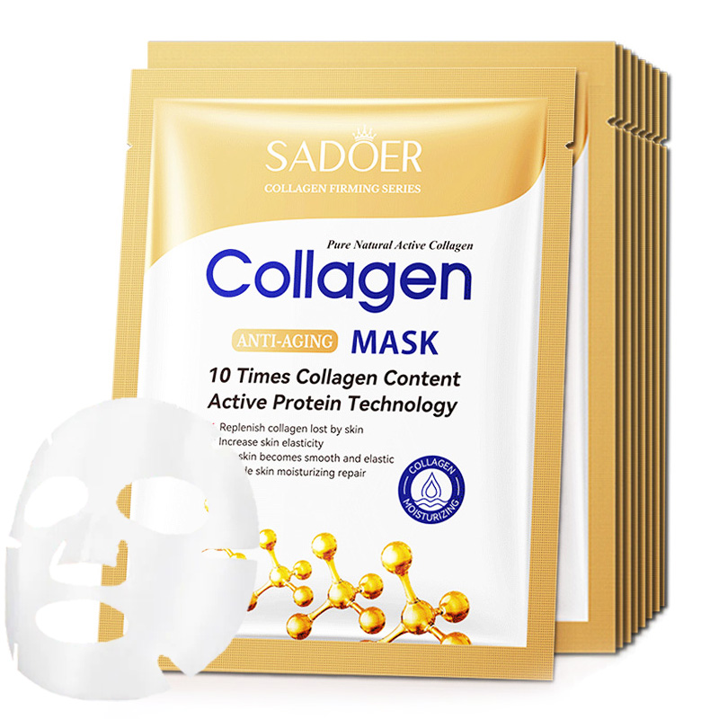 Sheet Mask Collagen - 10 pçs anti-rugas colágeno máscara facial