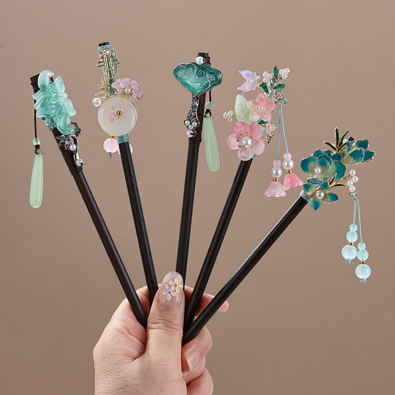 Hanbok Hair Pin - Grampo de Cabelo Vintage Floral para