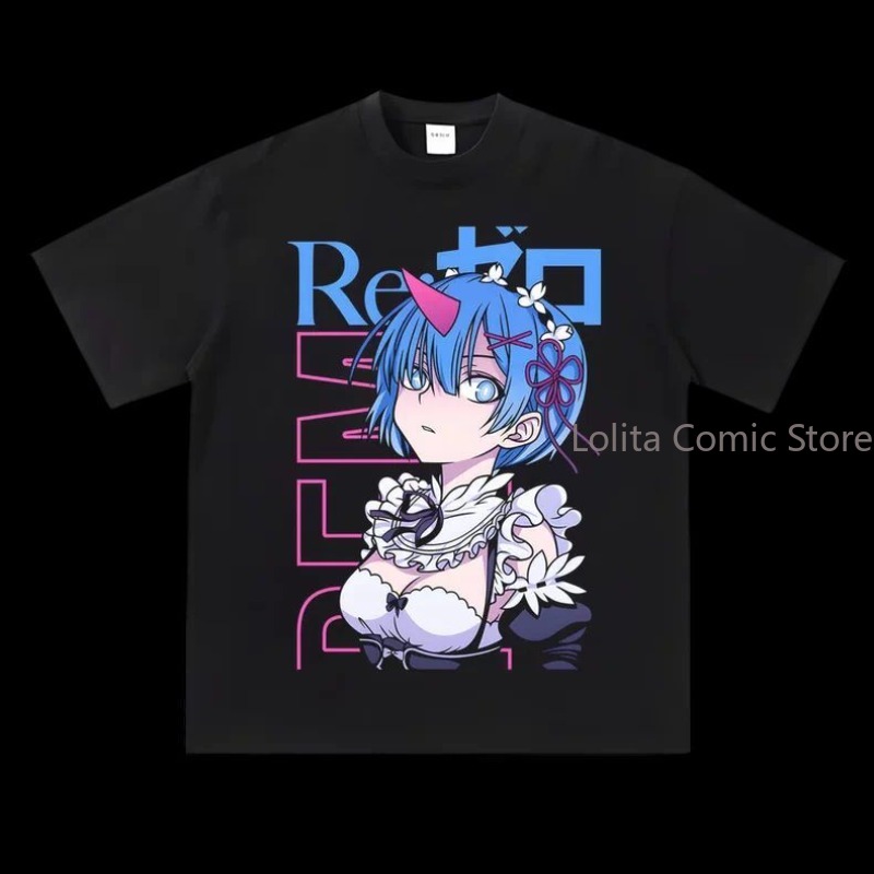 South Korea Lifestyle - Camiseta de Manga Curta Anime Re