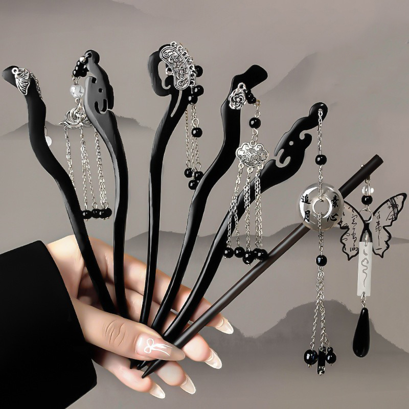 Hanbok Hair Pin - 1pc estilo antigo chinês pintura a