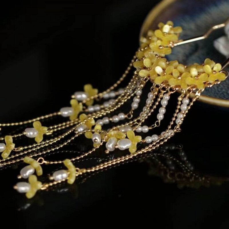 Grampo de Cabelo Osmanthus Est - Hanbok Hair Pin avaliação e preço