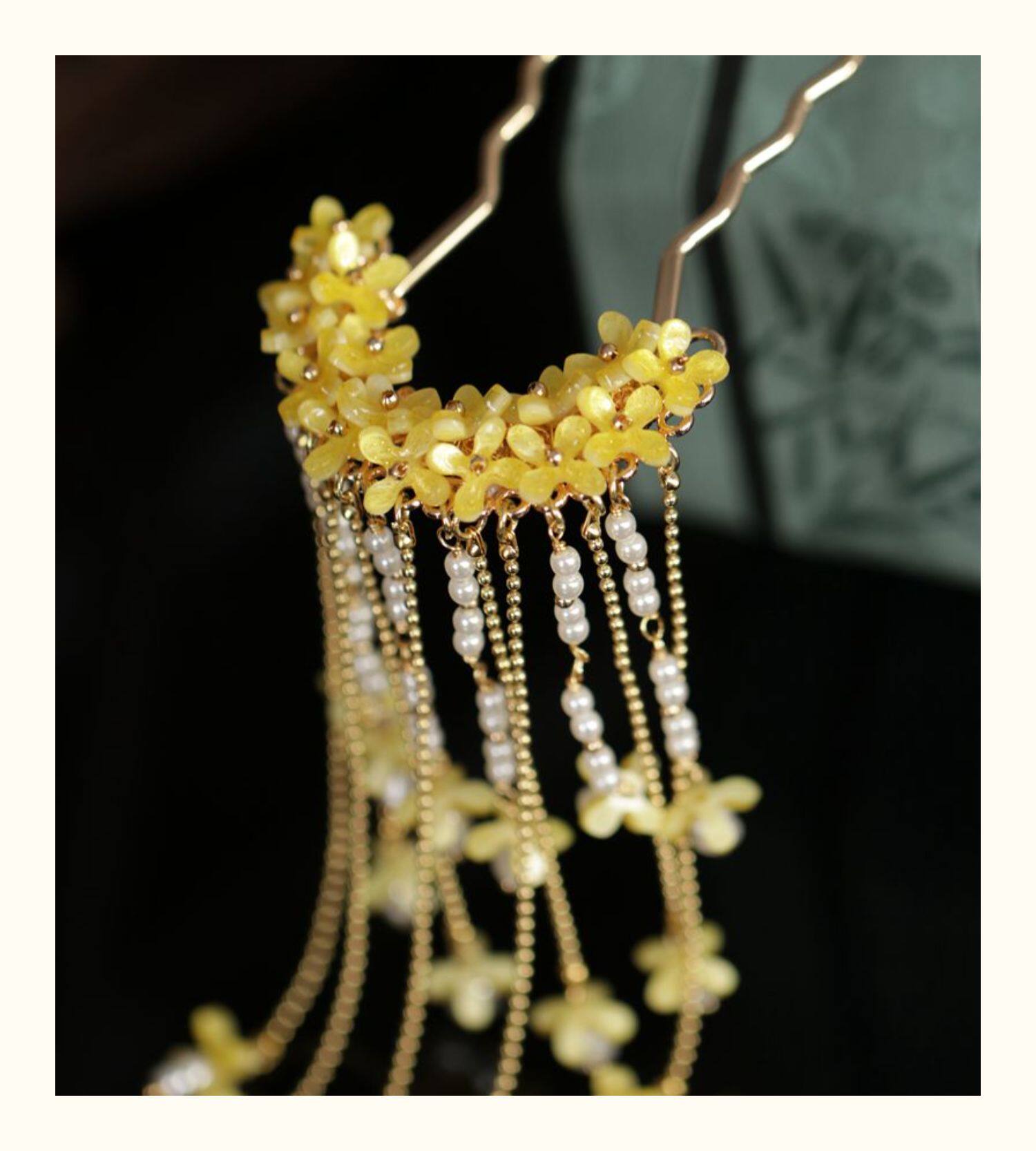 Grampo de Cabelo Osmanthus Est - Hanbok Hair Pin avaliação e preço
