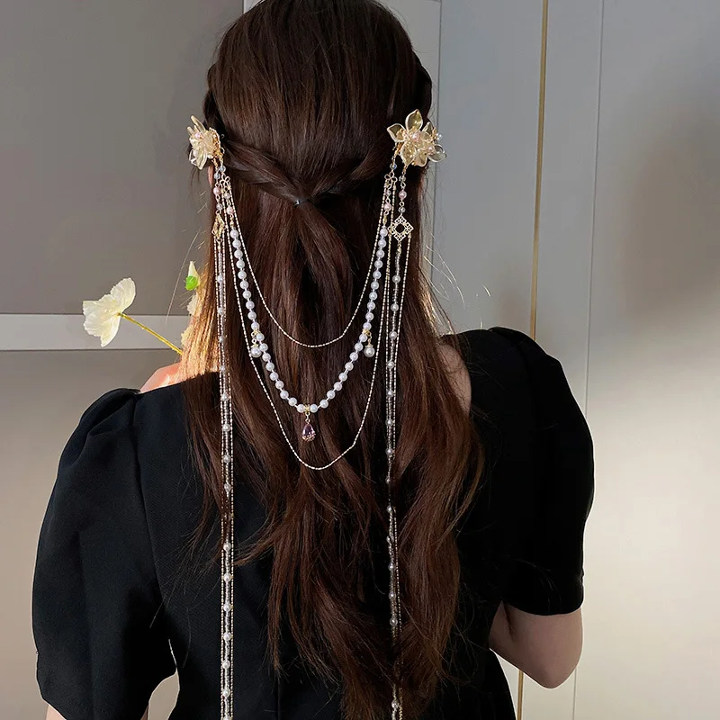 Novo estilo chinês strass flor - Hanbok Hair Pin avaliação e preço