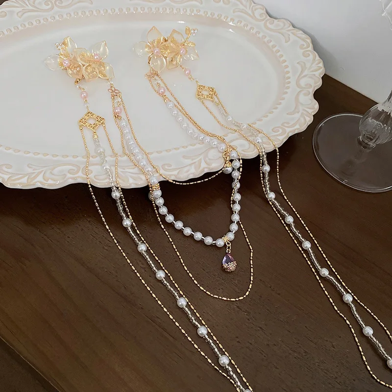 Novo estilo chinês strass flor - Hanbok Hair Pin avaliação e preço
