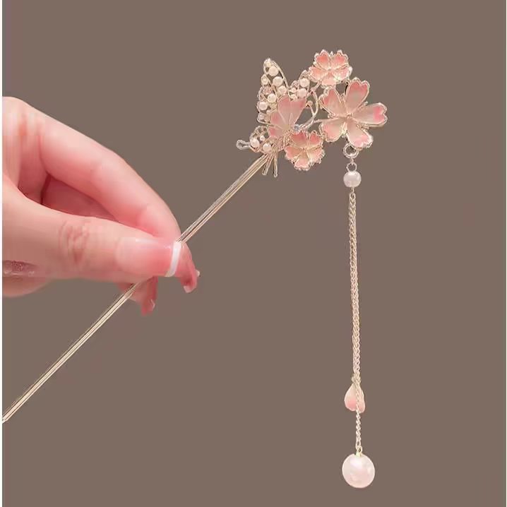 Grampo de Cabelo Sakura com To - Hanbok Hair Pin avaliação e preço