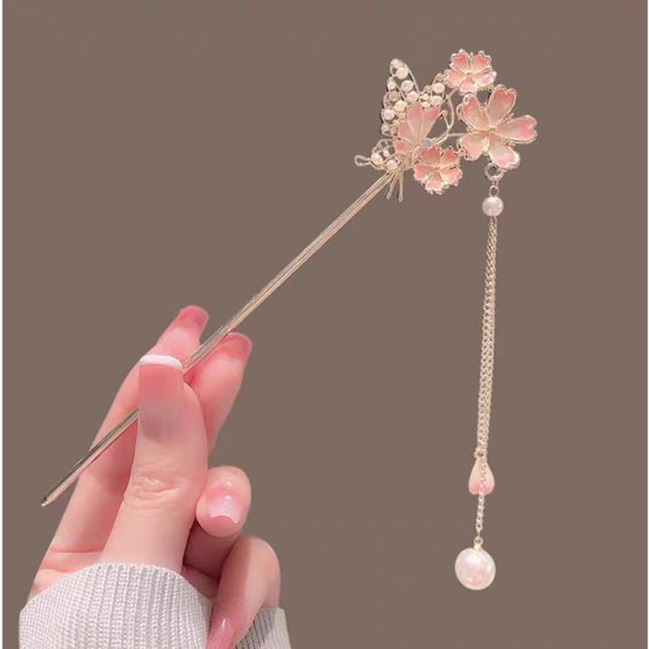 Grampo de Cabelo Sakura com To - Hanbok Hair Pin avaliação e preço