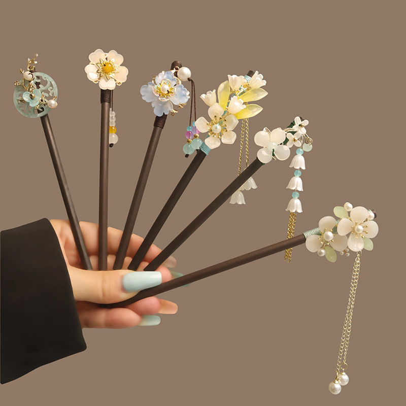 Flor borla pérola varas de cab - Hanbok Hair Pin avaliação e preço