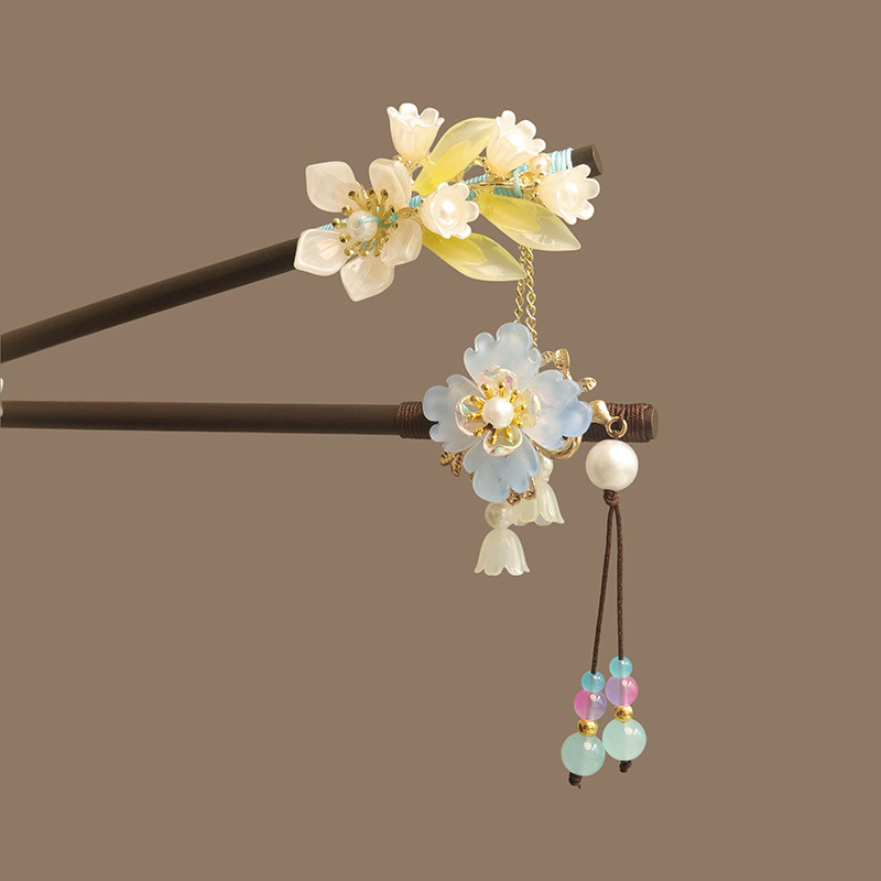 Flor borla pérola varas de cab - Hanbok Hair Pin avaliação e preço