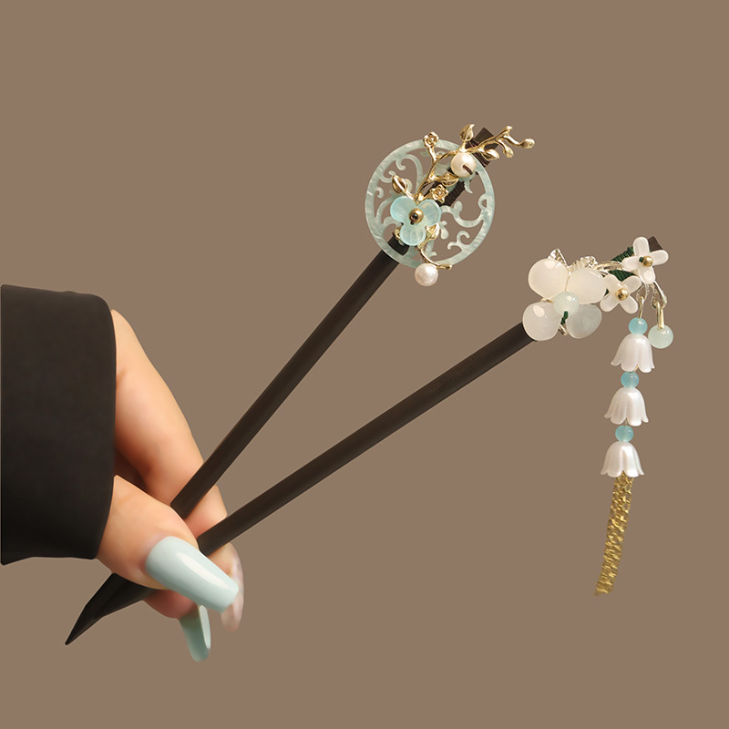 Flor borla pérola varas de cab - Hanbok Hair Pin avaliação e preço