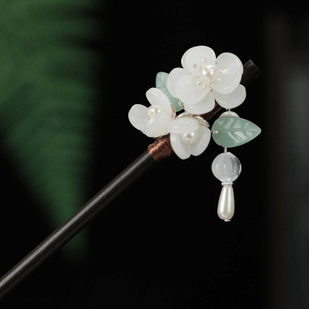 Flor retro hairpin com pérola  - Hanbok Hair Pin avaliação e preço