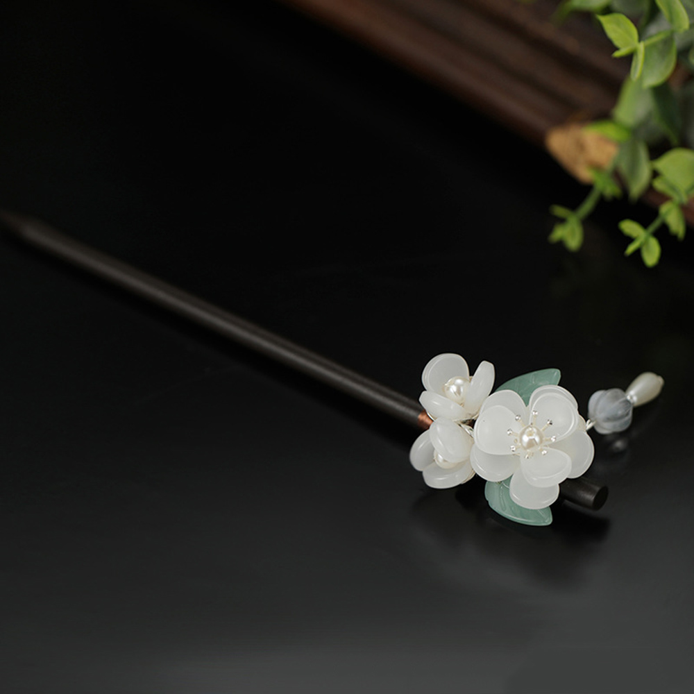 Flor retro hairpin com pérola  - Hanbok Hair Pin avaliação e preço